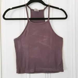 Mauve halter crop top